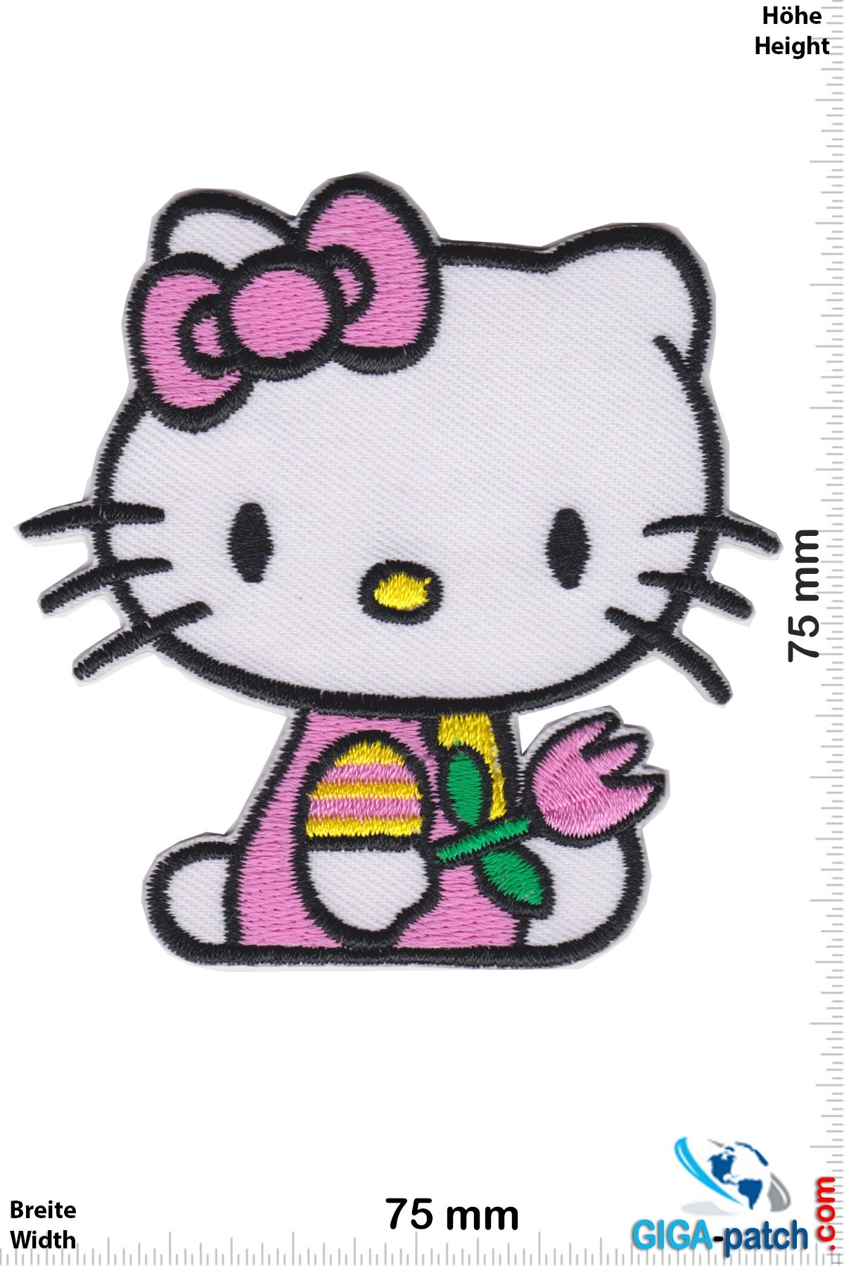 Hello Kitty - Hello Kitty - Flower- Patch - Back Patches - Patch Keychains  Stickers -  - Biggest Patch Shop worldwide